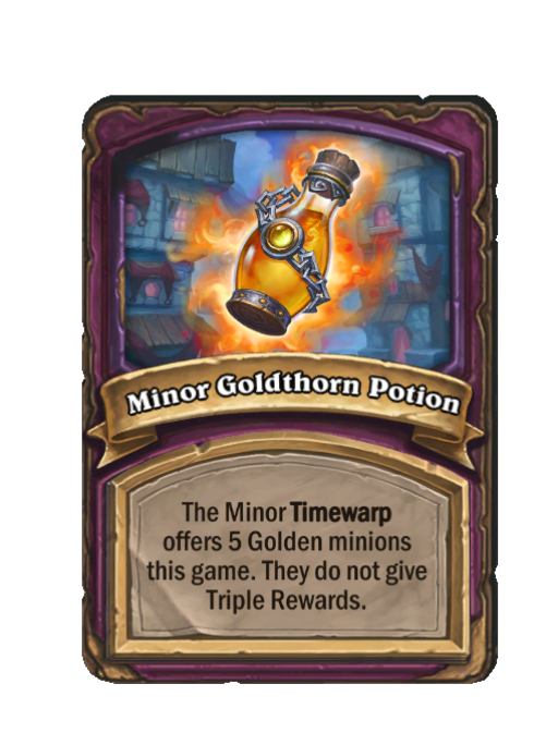 Minor Goldthorn Potion — Anomaly — Hearthstone Battlegrounds card