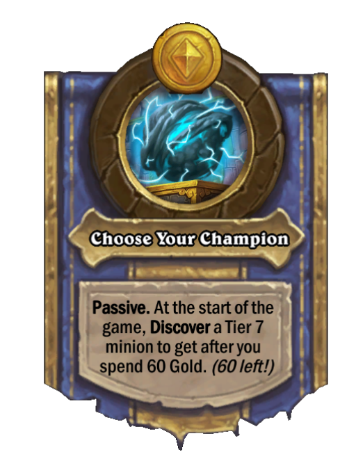Choose Your Champion — Hero Power — Discover — Hearthstone Battlegrounds card