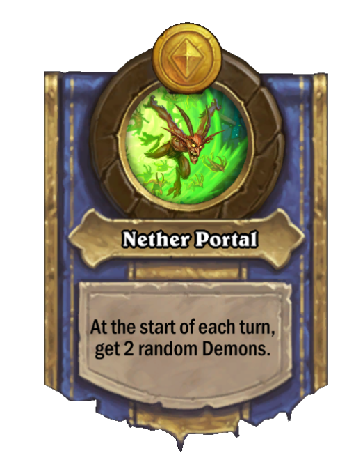 Nether Portal — Hero Power — Start of Turn — Hearthstone Battlegrounds card