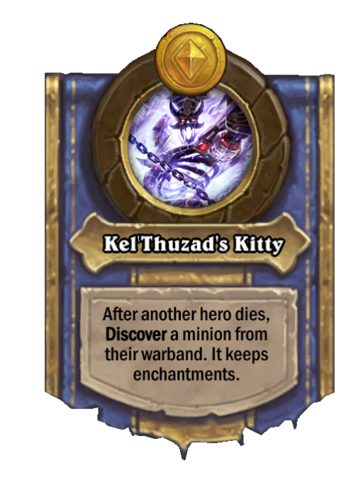 Kel'Thuzad's Kitty — Hero Power — Discover — Hearthstone Battlegrounds card