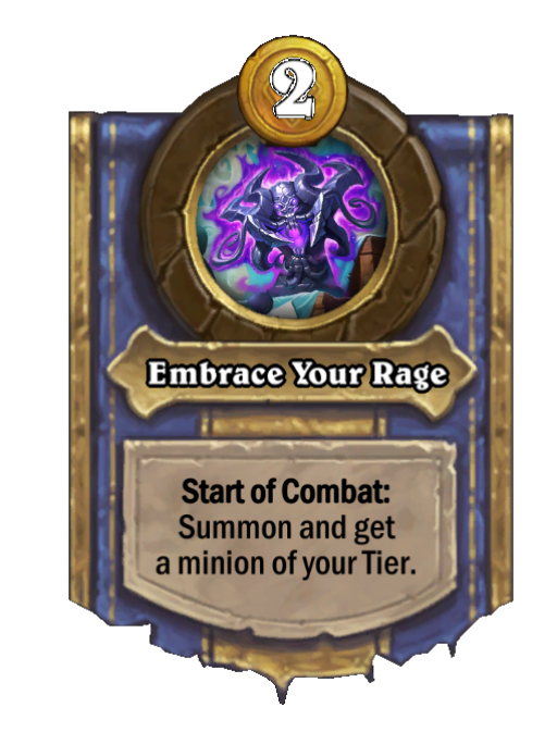 Embrace Your Rage — Hero Power — Start of Combat — Hearthstone Battlegrounds card
