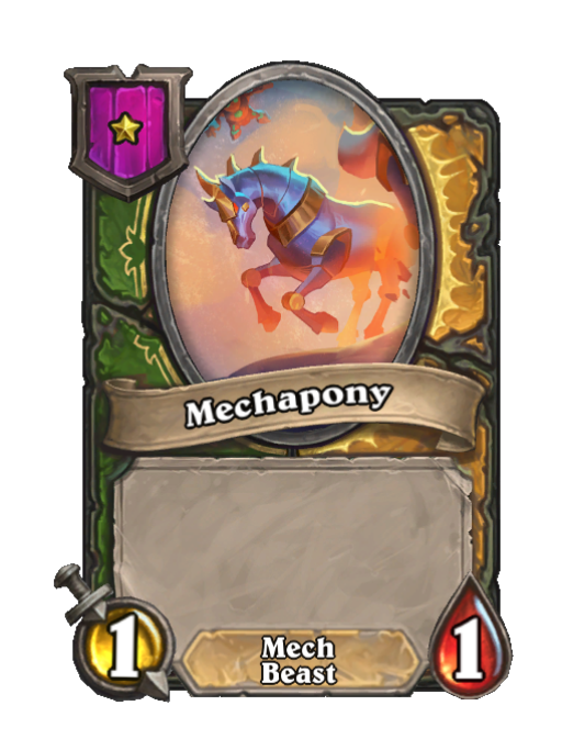 Mechapony — Tier 1 — Mech/Beast — Minion — 1/1 — Hearthstone Battlegrounds card