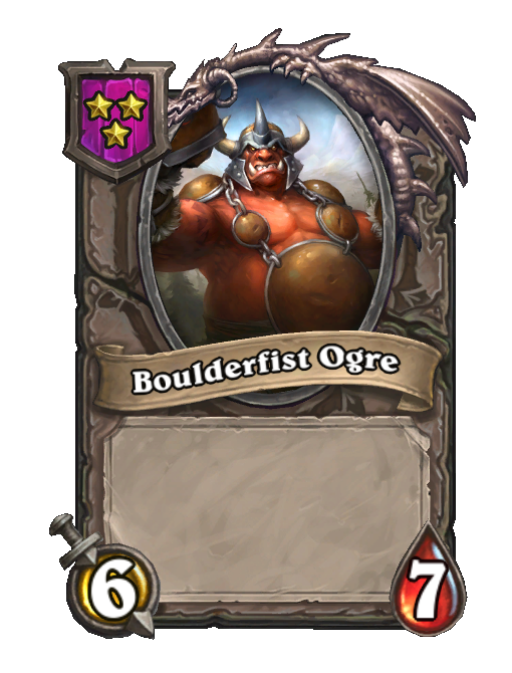 Boulderfist Ogre — Tier 3 — Minion — 6/7 — Hearthstone Battlegrounds card