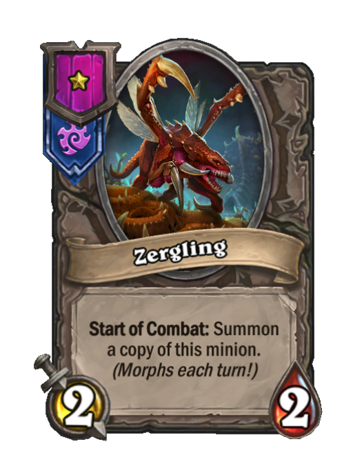 Zergling — Tier 1 — Minion — 2/2 — Start of Combat — Hearthstone Battlegrounds card