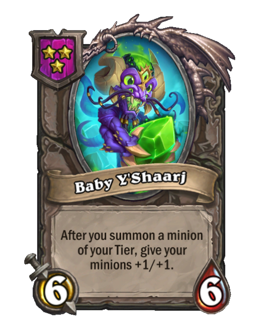Baby Y'Shaarj — Tier 3 — Minion — 6/6 — Hearthstone Battlegrounds card