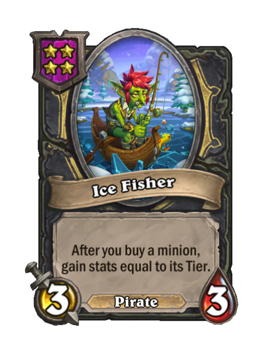 Ice Fisher — Tier 4 — Pirate — Minion — 3/3 — Hearthstone Battlegrounds card
