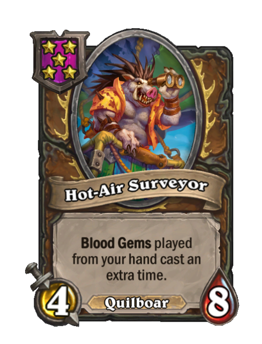 Hot-Air Surveyor — Tier 5 — Quilboar — Minion — 4/8 — Aura — Hearthstone Battlegrounds card