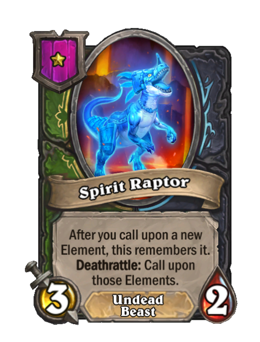 Spirit Raptor — Tier 1 — Undead/Beast — Minion — 3/2 — Deathrattle — Hearthstone Battlegrounds card