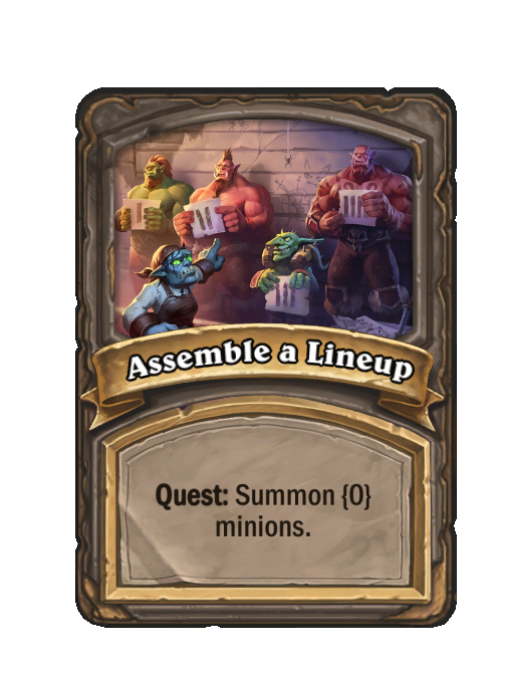 Assemble a Lineup — Quest — Hearthstone Battlegrounds card