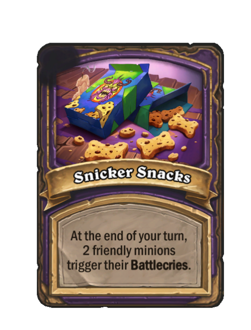 Snicker Snacks — Reward — End of Turn — Hearthstone Battlegrounds card