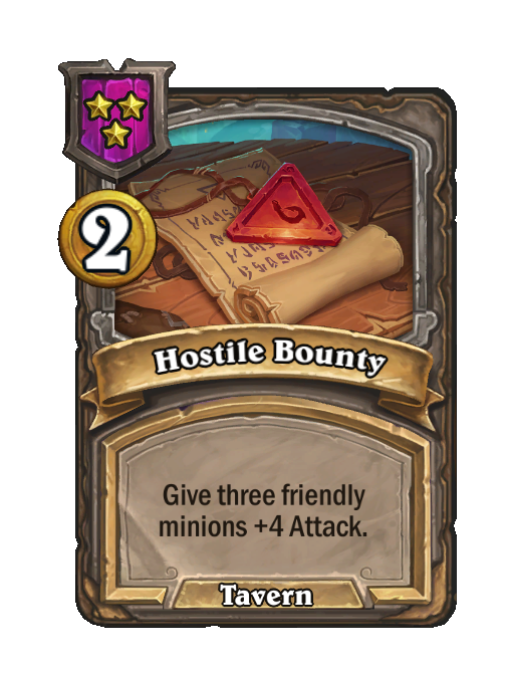 Hostile Bounty — Tier 3 — Spell — Hearthstone Battlegrounds card