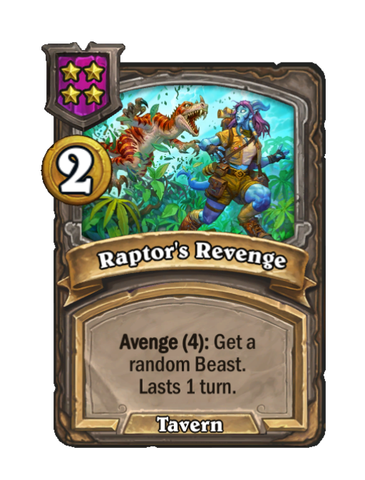 Raptor's Revenge — Tier 4 — Spell — Avenge — Hearthstone Battlegrounds card