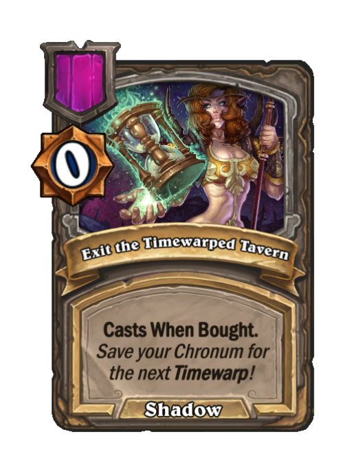 Exit the Timewarped Tavern — Spell — Hearthstone Battlegrounds card