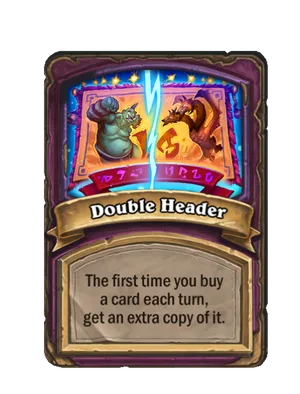 Double Header card