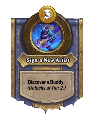 Sign a New Artist card