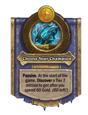 Choose Your Champion card