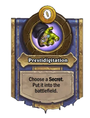 Prestidigitation card