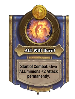 ALL Will Burn! card