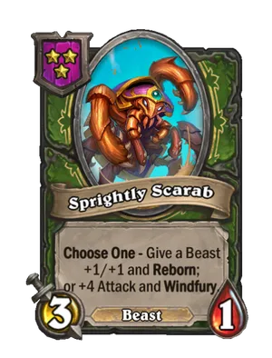 Sprightly Scarab card