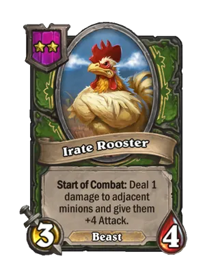 Irate Rooster card