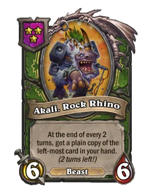 Akali, Rock Rhino card