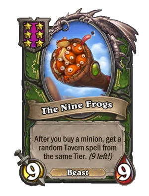 The Nine Frogs card