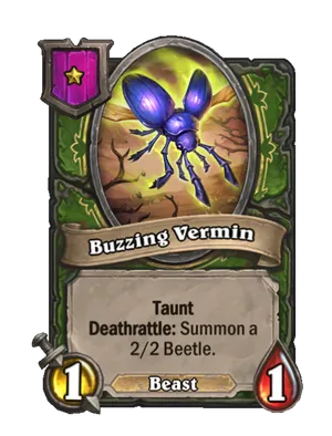 Buzzing Vermin card
