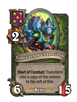 Timewarped Chameleon card