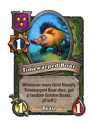 Timewarped Boar card