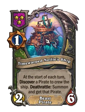 Timewarped Nellie's Ship card