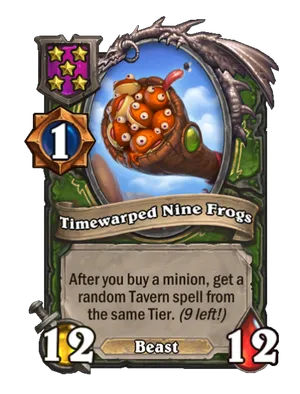 Timewarped Nine Frogs card