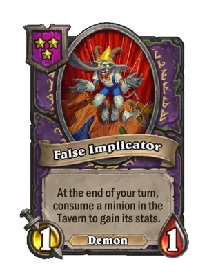 False Implicator card render