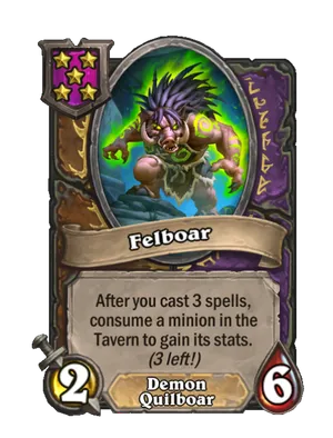 Felboar card