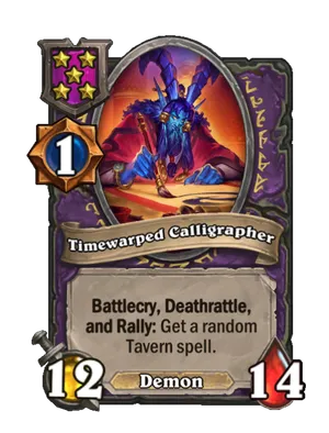 Timewarped Calligrapher card