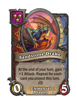 Sandstone Drake card render