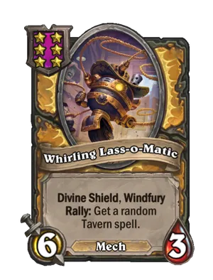 Whirling Lass-o-Matic card