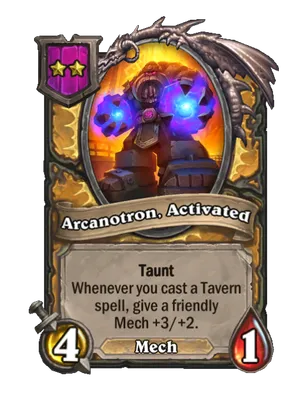 Arcanotron, Activated card render