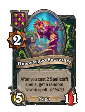 Timewarped Secretary card