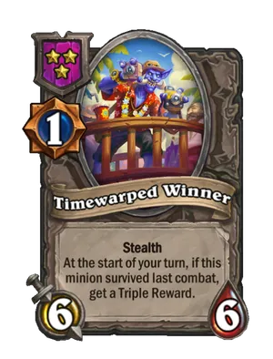 Timewarped Winner card