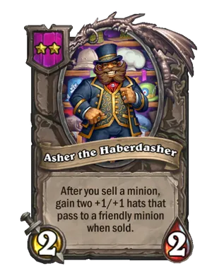 Asher the Haberdasher card