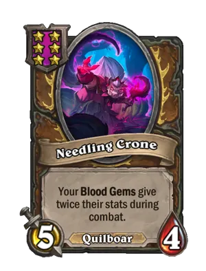 Needling Crone card