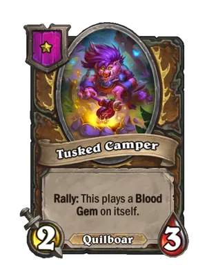 Tusked Camper card