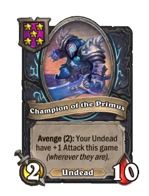 Champion of the Primus card