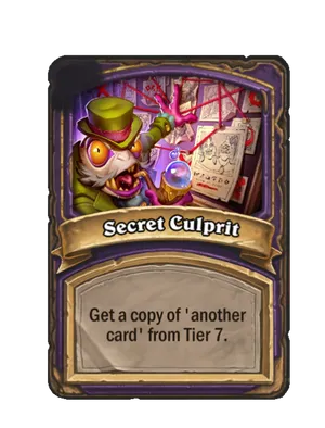 Secret Culprit card
