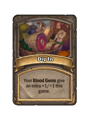 Dig In card