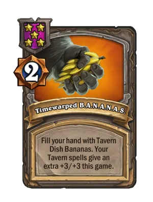 Timewarped B.A.N.A.N.A.S. card