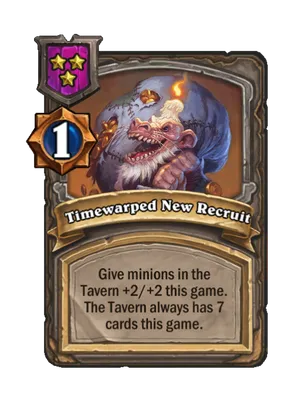 Timewarped New Recruit card