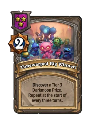 Timewarped Big Winner! card