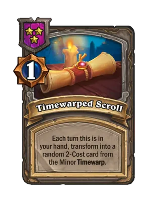 Timewarped Scroll card