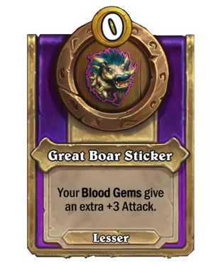 Great Boar Sticker card